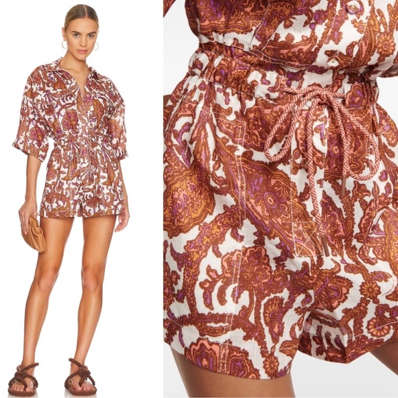 Zimmermann Pants - Zimmermann Tiggy Utility Playsuit